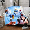 Smurf Adventure Skyward Flannel Blanket Super Soft Warm Cozy Blanket For Sofa Bed Office Travel Allseason Home Decor Gift