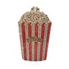 Popcorn White Clear/Red Evening Clutch Bag Wedding Purse Handmade Dazzling Women Shoulder Chain Handbags Party Cocktail Clutches
