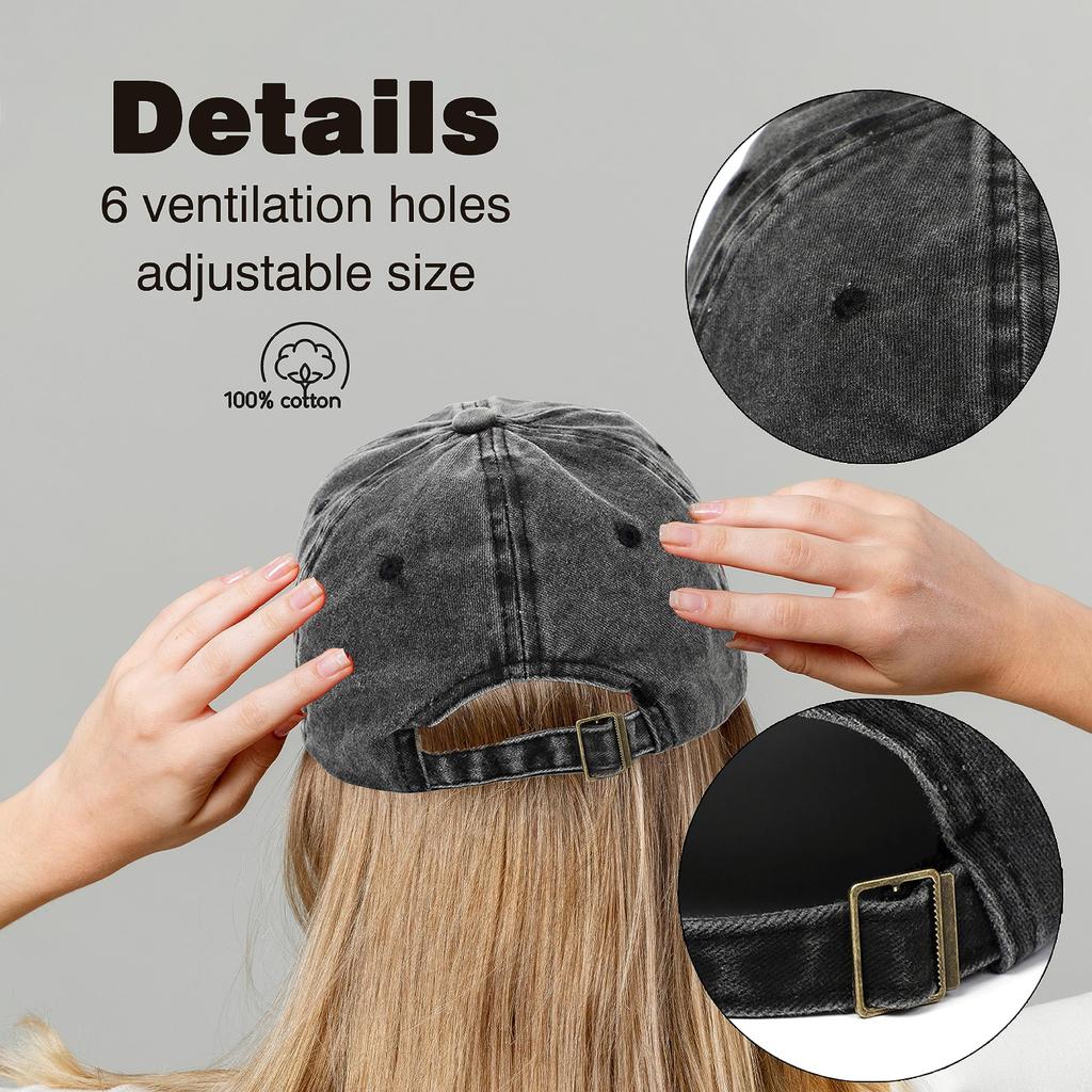 Pishavi That's What I Do I FIx Stuff Distressed Washed Black Baseball Cap Vintage Adjustable Hat Gifts for Unisex Women RetireUnisext