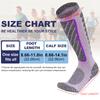 1 Pair Ski Socks for Women Men Compression Knee High Winter Warm Socks for Skiing Snowboarding Outdoor Sports Gift
