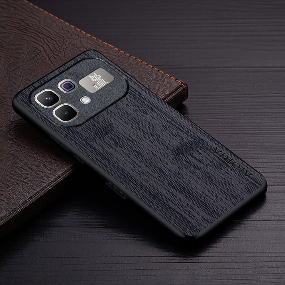Case for Infinix Note 60 Pro Note 50 50x Pro 4G Straight Wood Grain PU Leather Phone Cover Funda for Infinix Note 60 Pro Case