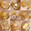 New Stainless Steel Love Geometric Ring Women's Opening Adjustable Jewelry Daily Wear