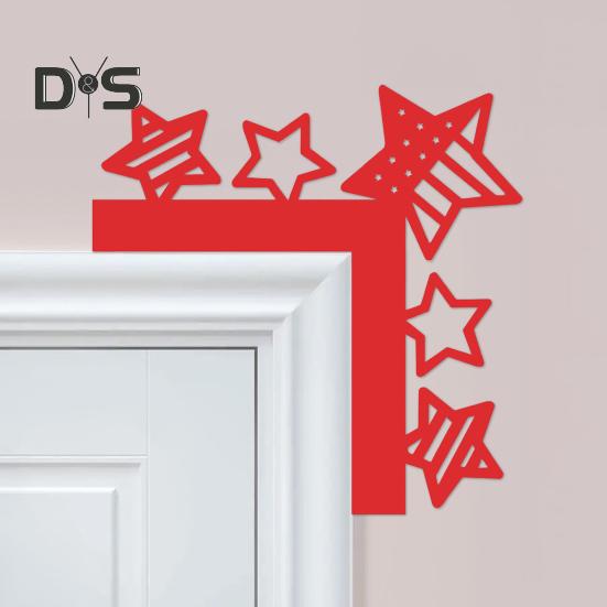 Patriotische Türeckendekoration, 4. Juli, Türrahmendekoration, Holz-Türeckenaufsatz, Ornament für den Gedenktag, den Unabhängigkeitstag, den Veteranentag