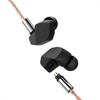 final A6000 Earphones Dynamic Driver Unit f-Core DU 2PIN Connector Original Soft Single-Crystal Copper Cable BLACK 3.5mm Plug Black