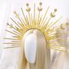 Elegant Radiance Crown Headband Moon Star Baroque Tiaras Hairband Women Cosplay Costume Accessories Church Hairband