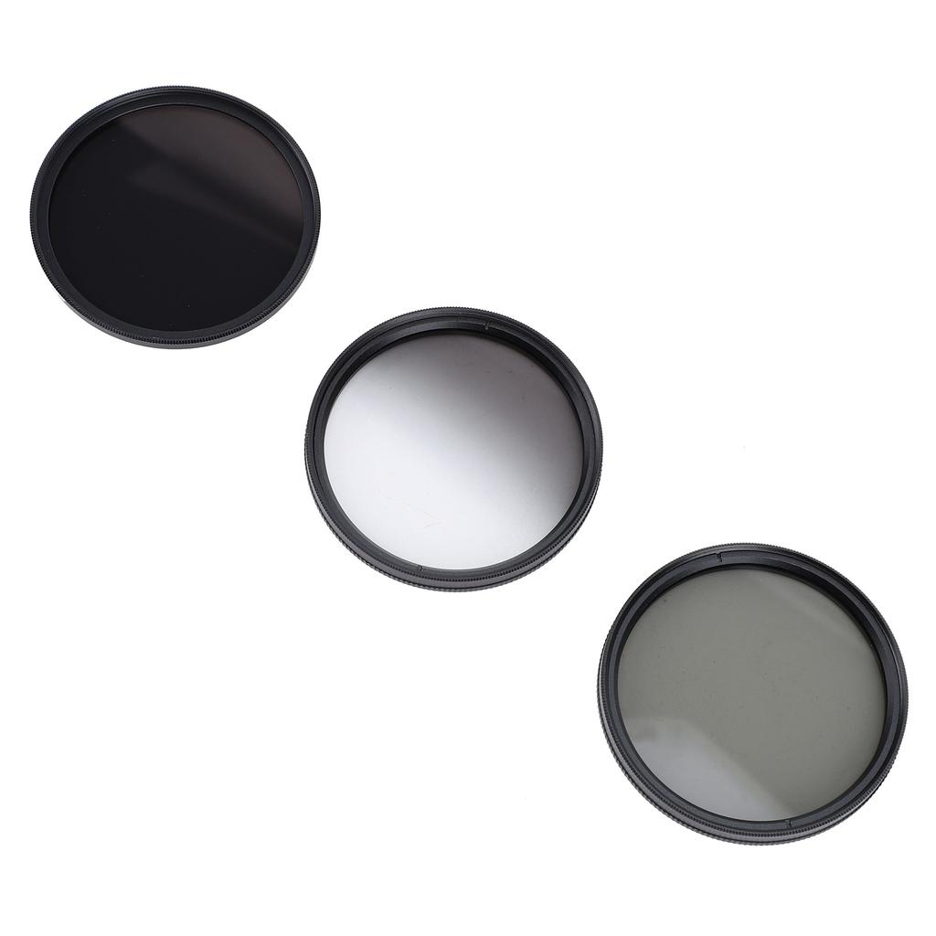 3 in 1 Camera Filter Kit ND8 CPL GND Filter Set Replacement Neutral Density Filter Circular Polarizing Filter Graduated