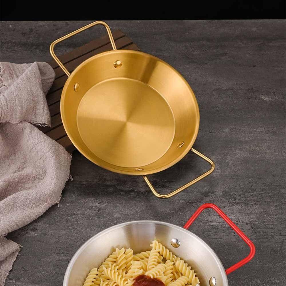 Nonstick Surface Seafood Plate Flat Bottom Snack Plate Heavy Duty Stainless Steel Pan  Home Kitchen