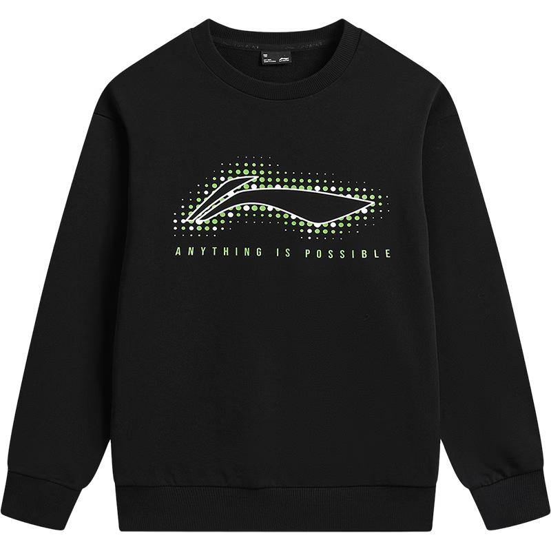 LI-NING Kids Loose-Fit Round Neck Sweatshirt 160