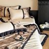 Summer Maternity French Retro Style Tencel Summer Quilt Four-Piece Set Silk Skin-Friendly Air-Conditioning Machine Washable Cooling