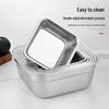 Food Grade Stainless Steel Square Draining Strainer Basket, 2-Pack