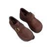 Muffin platform Birkenstocks autumn and winter new heightening shoes fleece warm small matte leather cotton shoes
