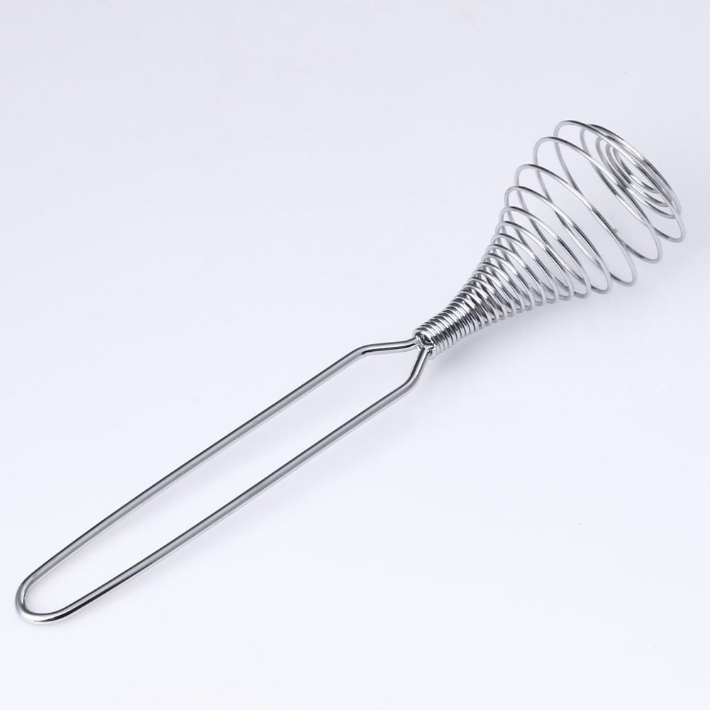 Stainless Steel Spring Coil Whisk Kitchen Tool Accessories Blender Hand Held Sauce Stirrer For Mixing Blending Cooking