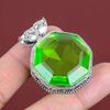 Faceted Green Amethyst Gemstone Pendant Decent Jewelry Beautiful Vintage Pendant 925 Sterling Silver Pendant Handmade Jewelry Gifts For Mom