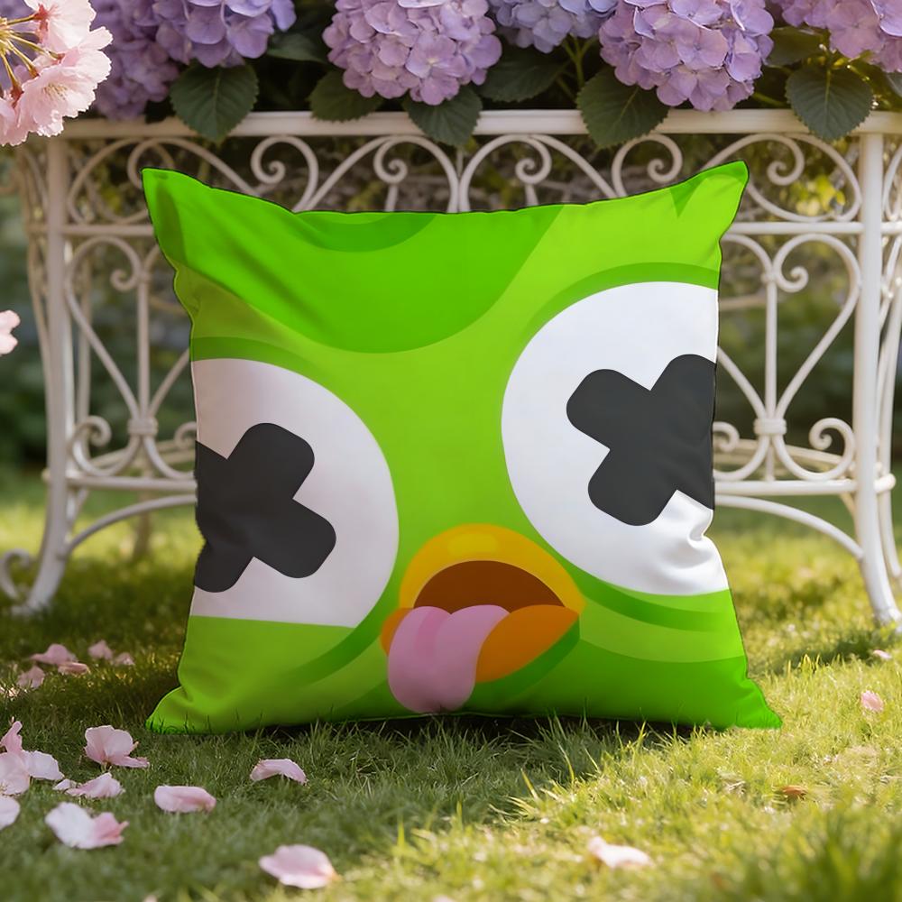 APP D-Duolingo Kuddfodral Hem & Bil Dubbelscen Kuddfodral: Vändbar för premiumkomfort
