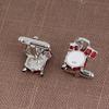 1 Men Wear Cufflinks Drum Shape Pair Banquet Attire Accessories