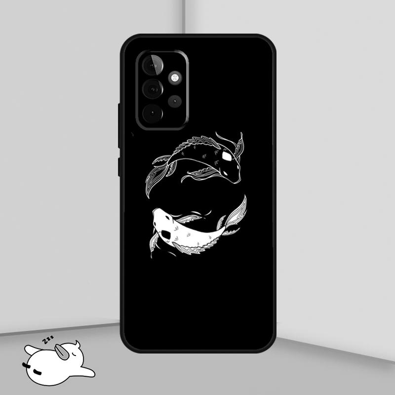 Koi Fish Yin Yang Cover For Samsung Galaxy A53 A33 A13 A12 A32 A52 A14 A34 A54 A15 A25 A35 A55 A71 A51 Case