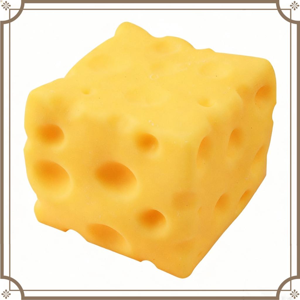 Thick Maltose Cheese Toy: Giant Slow Rebound Squeeze Toy, Realistic Food Ornament, Aesthetic Office Sensory Fidget Toys, New