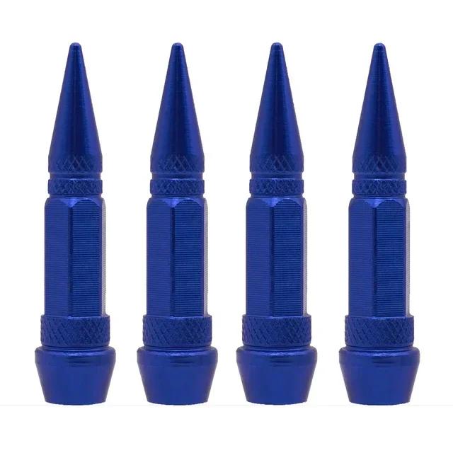 4Pcs Bullet Valve Caps Car Motorcycle Wheel Tire Valve Caps Dustproof Cover 45/60mm Spiked Valve Caps Auto Exterior Amagi
