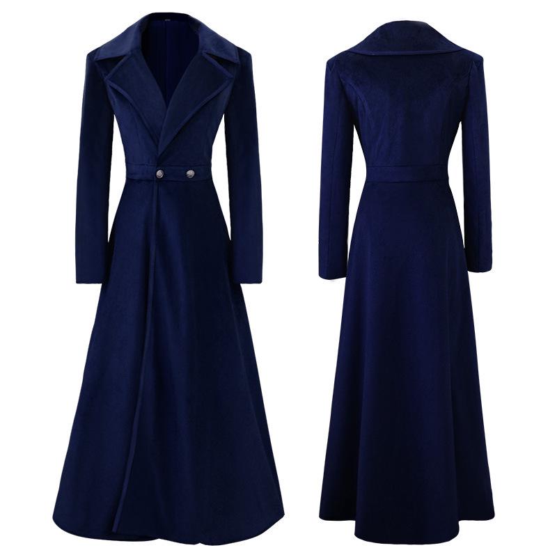 

2023 Women s Velvet Windbreaker: Long Over-the-Knee Coat for Autumn/Winter - Chic and Trendy Style XL