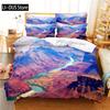 Bellissimo Paesaggio Set Biancheria da Letto Set Copripiumino Stampa Digitale 3D Set Biancheria da Letto Matrimoniale Design alla Moda