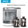 2Pcs Multifunctional Automatic Two-Hole Electric Switch Pencil Sharpener Spare Blades Home Office Pencils Art Drawing Supplies