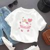 Sanrios 2026 Summer New Design HelloKitty Graffiti Cartoon Print Pure Cotton Breathable Childrens ShortSleeved TShirt