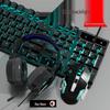 Stummes kabelgebundenes Tastatur- und Mausset mit mechanischem Gefühl für PC/Laptop-Gaming - 3-teiliges Esports-Peripheriegerät.