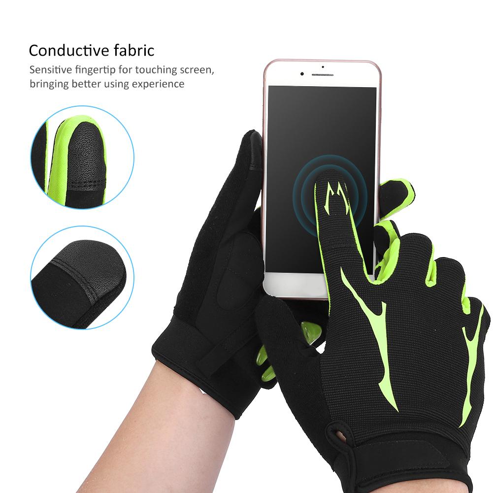 1 Pair Unisex Sports Gloves Shock Damping Brthable Nylon Gloves for Outdoor Cycling