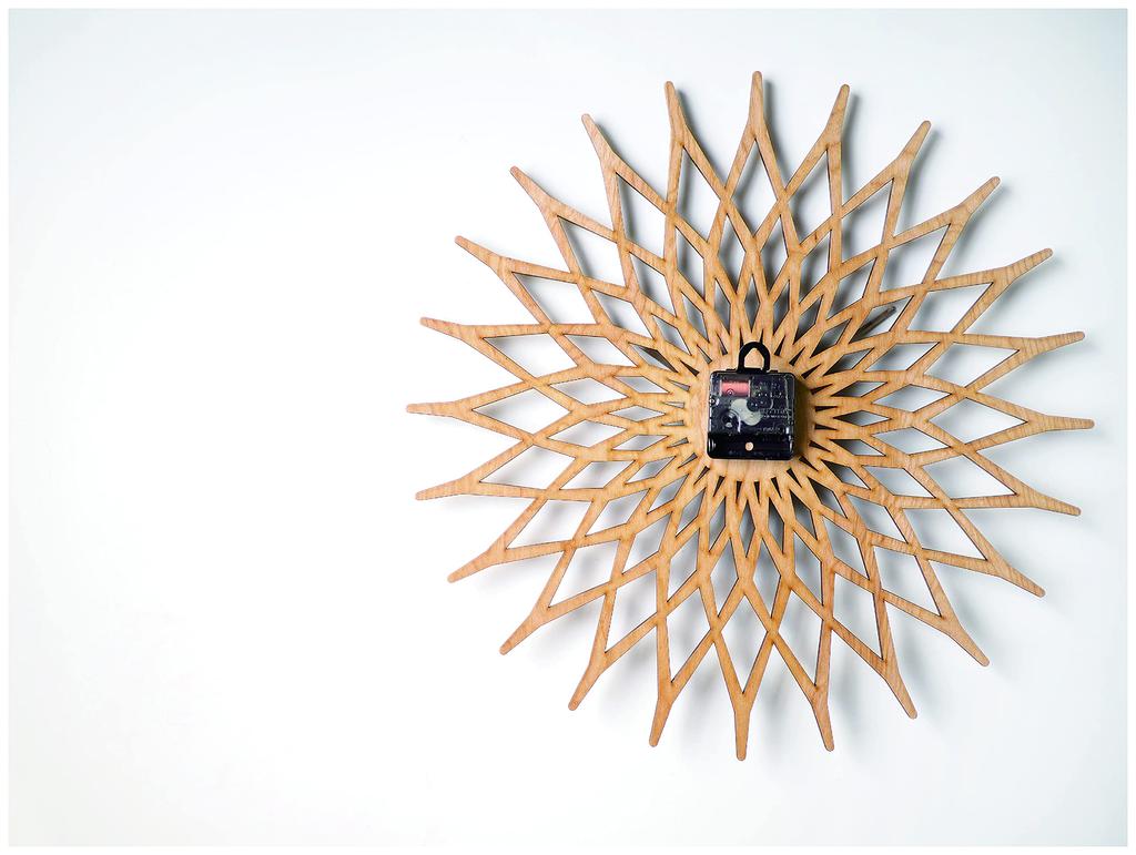 Interform Noale CL-3022WH Wall Clock, White, 44cm Wide x 44cm High x 3cm Deep