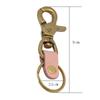 Donok Kondo Brass Key Made in Stylish Carabiner Snap Genuine Pink Keychain, Ring, Japan, Hook, Lever, Hook, Leather,