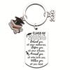 2026 Stainless Steel Graduation Keyrings School Graduation Gifts for Men Women Inspirational Key Holder for Students
