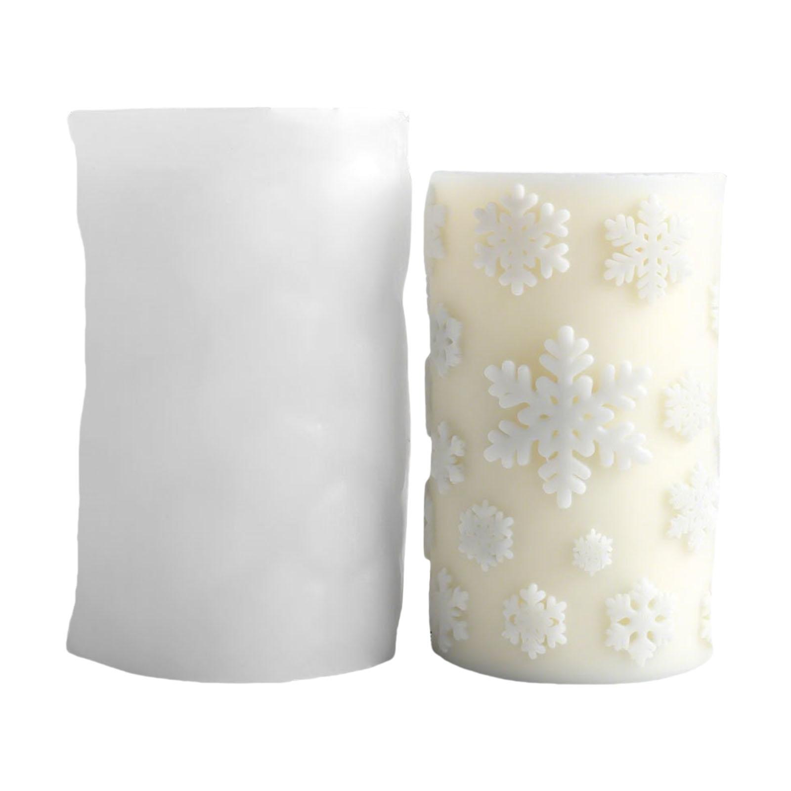

Snowflake Cylinder Silicone Molds Christmas Candle Molds Epoxy Resin Molds Craft Molds Castings Molds Plasters Molds 5323
