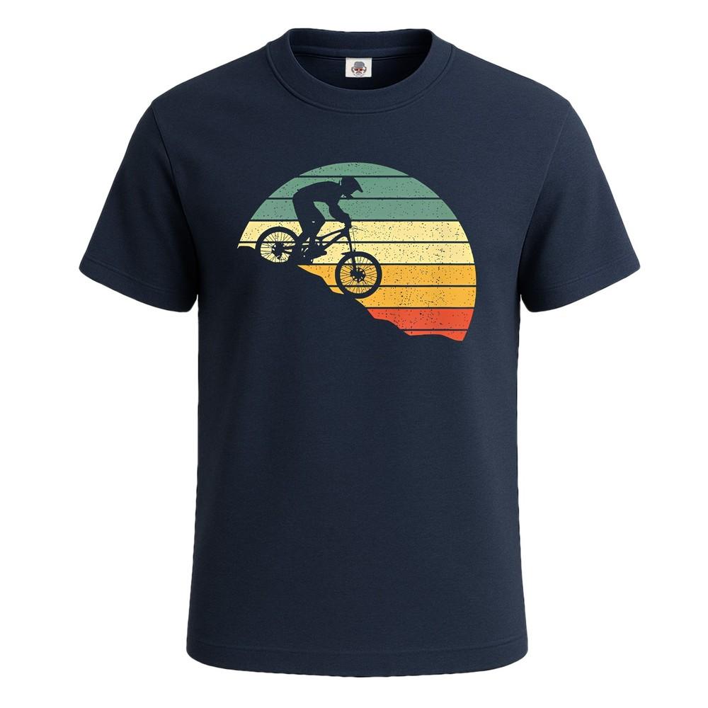 Downhill mtb mountain bike vintage mens tshirt gift party novelty top tee