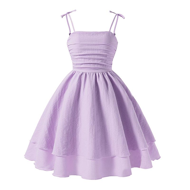 Girls' 2025 Spring/Summer Sling Princess Dress - European & American Style