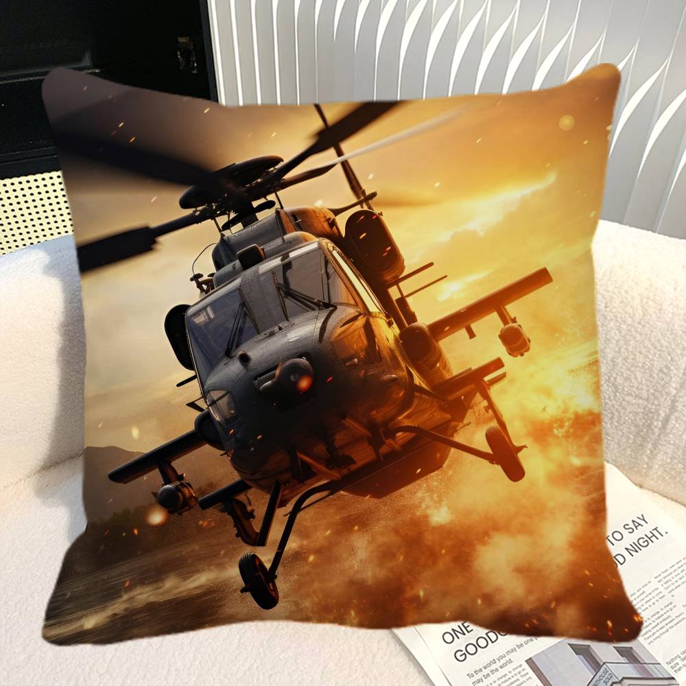 Combat Aircraft F Fighter Eurofighter Typhoon V Airplane Pillow Case Square Sofa Leisure Comfort Cushion Car Home Decoration