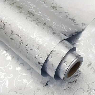 1 Roll of Self-adhesive Kitchen Aluminum Stickers Oil Resistant Waterproof Peeled Off and Adhesive Aluminum Foil Contact Paper, Can Cut Stickers