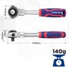 WORKPRO Swivel Ratchet Handle, Adjustable Ratchet Wrench, Multi-Function Ratchet Wrench, Multi-Ratchet Spanner Wrench, 6.35mm Drive, Approx. 150mm Ove