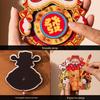 2026 Chinese Style God of Wealth Magnetic Rotating New Year Refrigerator Sticker Decoration