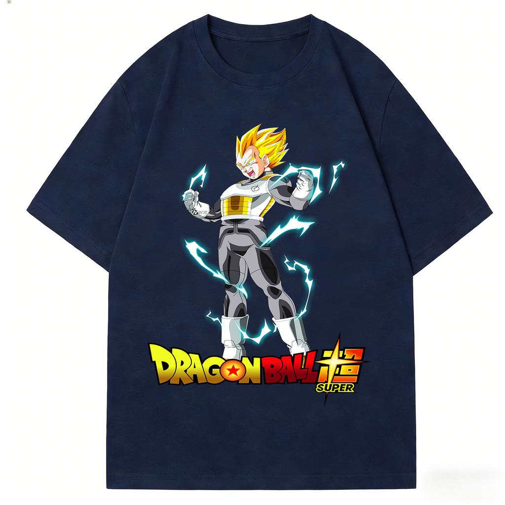 2026 New Dragon Ball Vegeta Anime Printed Short Sleeve Tshirt Mens and Womens Tshirt Mens Tops Sports Tshirt Harajuku