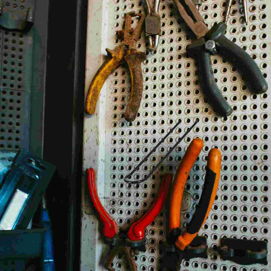 10 Pcs Stainless Steel Pegboard Hooks Heavy Duty Durable Tool Holders Garage Wall Accessories Screwdriver Ganizer Hanging Pliers