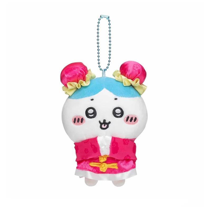 Little Chiikawa Usagi Bear China Hotel Series Cute Animal Plush Pendant Keyring