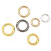 5Pcs Alloy Spring Openable Keyring Round Spring Snap Hooks Carabiner Keychain Snap Ring Carabiner Diy Keychain Making Supplies