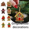 16/32pcs Christmas Wooden Pendants Gingerbread Man Xmas Tree Hanging Ornaments Home Party Christmas Decor Navidad New Year Gifts