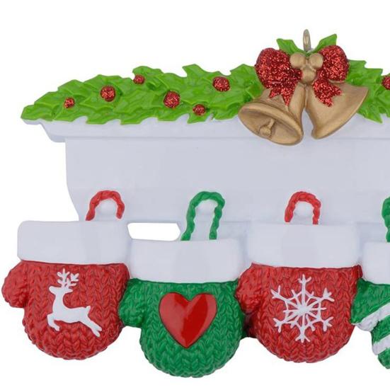 Christmas Pendant Bright Red Green Gloves Shape Festive Color Hanging Ornament Holiday Wall Decoration Gift