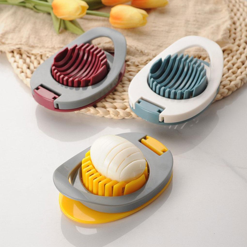 Egg Slicer with Hanging Buckle Strawberry Divider Nonslip Eggs Multi-functional Vegetable Fruit Slicing Tool Kitchen for Home