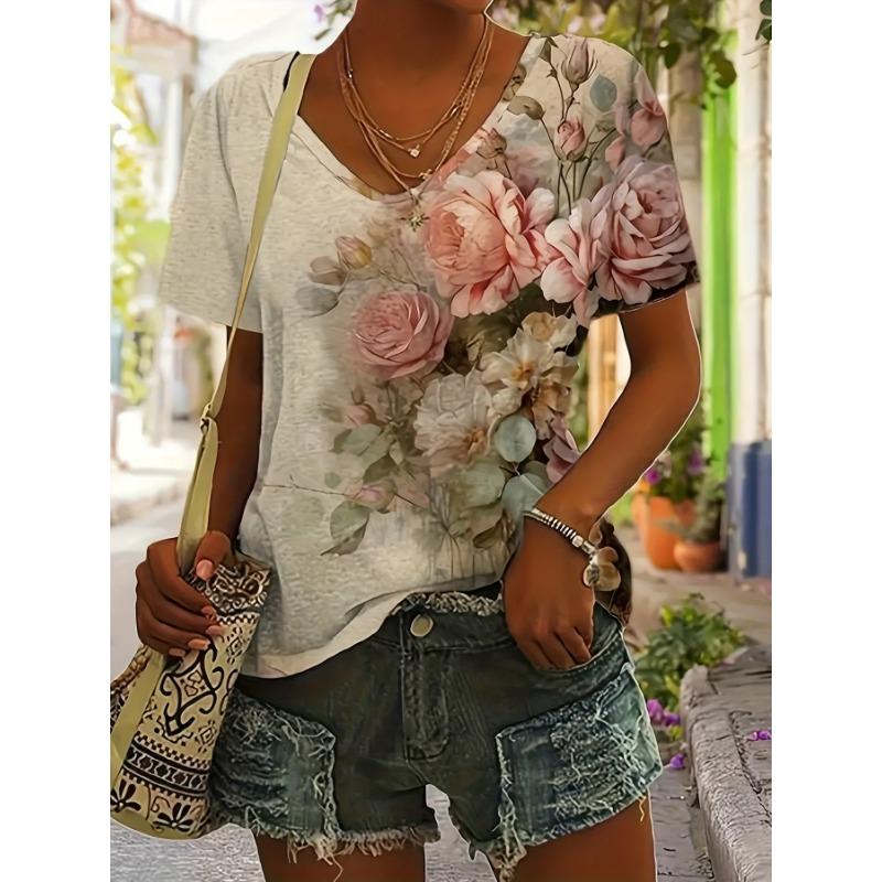 Spring and summer casual fashion women s T-shirts S