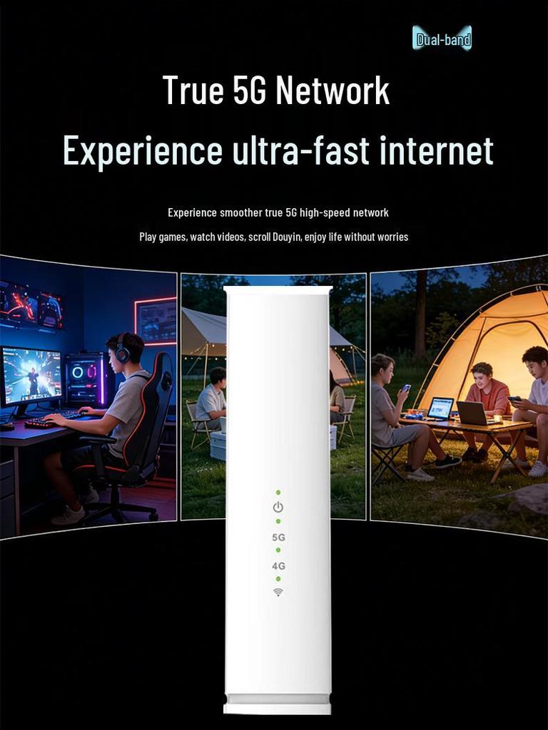 5G WiFi6 Dual-Mode Router with 4 Gigabit Ports, Supports Dual Band AX1800 (CZ200)