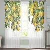 Sommer Aquarell Zitrone Tüll Fenstervorhänge für Schlafzimmer Luxus Heimdekor Vorhänge im Wohnzimmer Chiffon Paneele