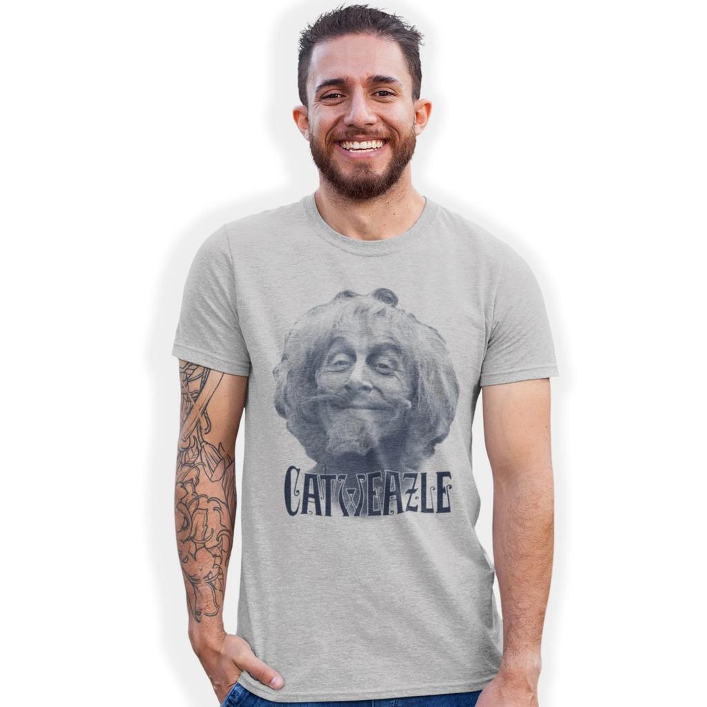Catweazle Hand Printed T-Shirt Retro Kids 1970s TV Birthday Gift