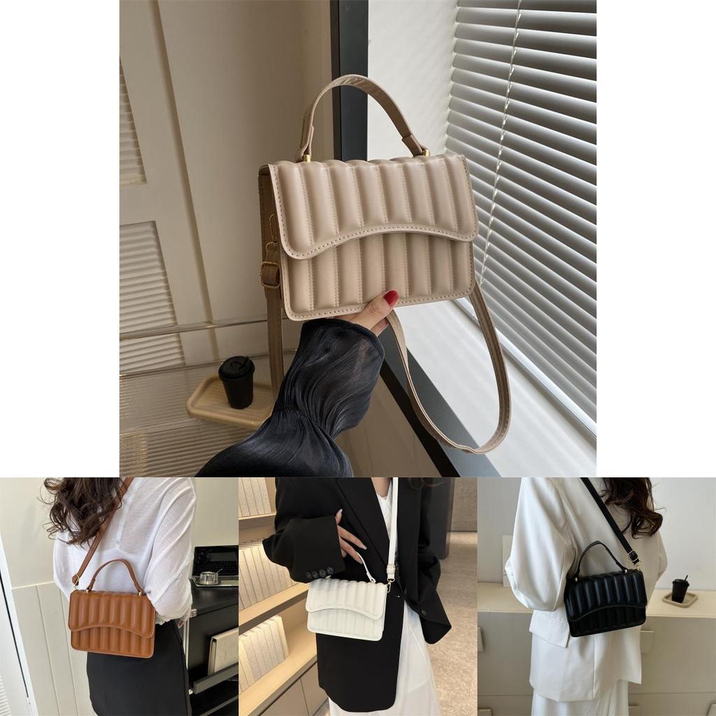 Fashionable Simple Crossbody Bag For Women In Black White Brown And Khaki Colors